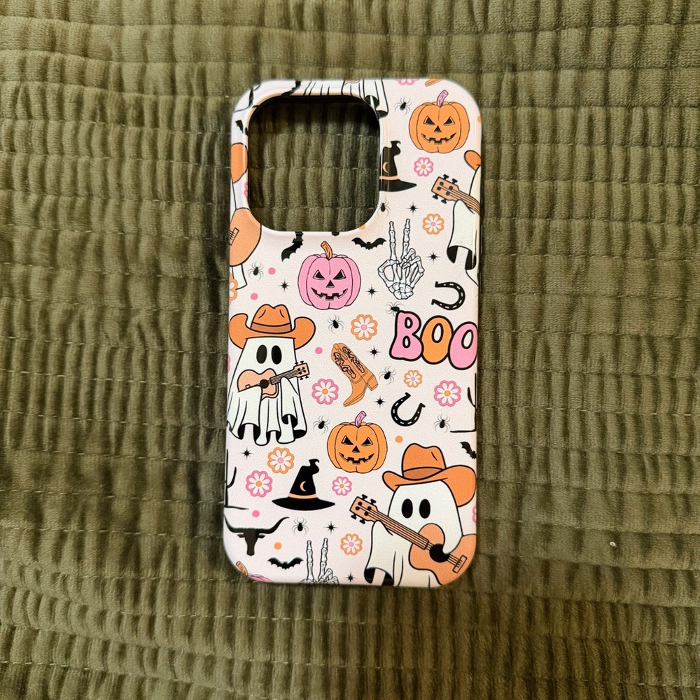 Halloween Ghost Cowboy Phone Case iPhone 15 pro